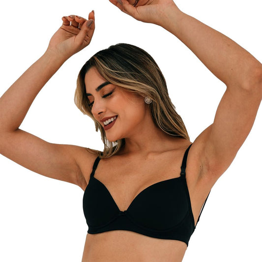 Sutiã Push-Up em Microfibra com Bojo e Alças Multiformas Vi Lingerie