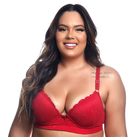 Sutiã em Renda com Bojo Plus Size Yully Lingerie