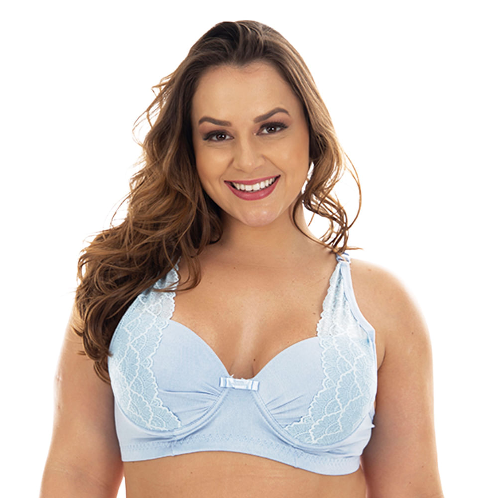 Sutiã Carla com Detalhes em Renda Plus Size Patitex