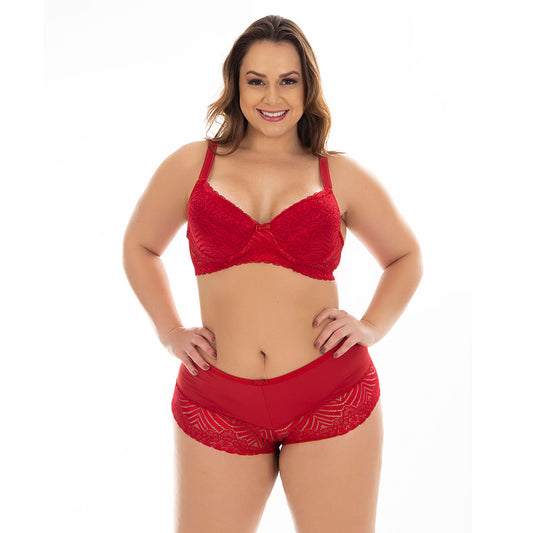 Conjunto Joseli Plus Size com Detalhes em Renda Patitex