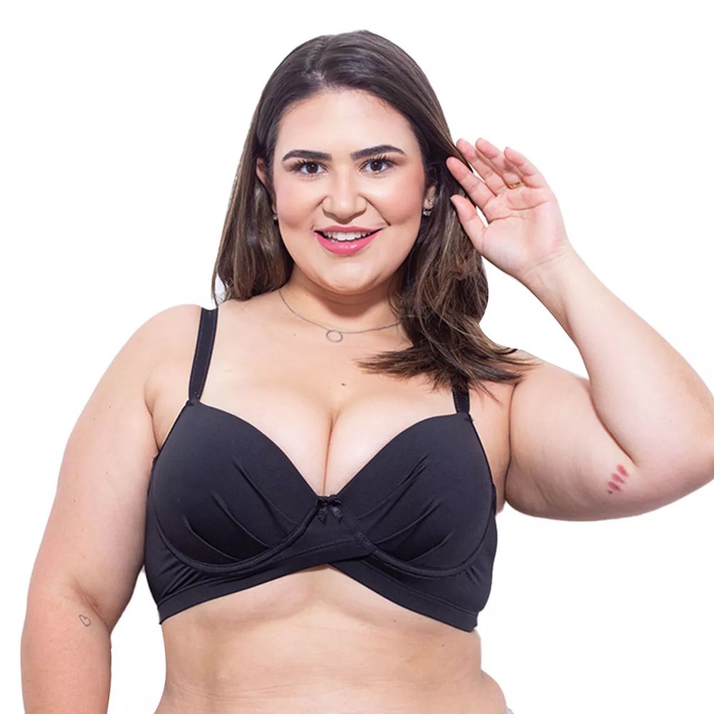 Sutiã com Base Cruzada Plus Size Hot Love