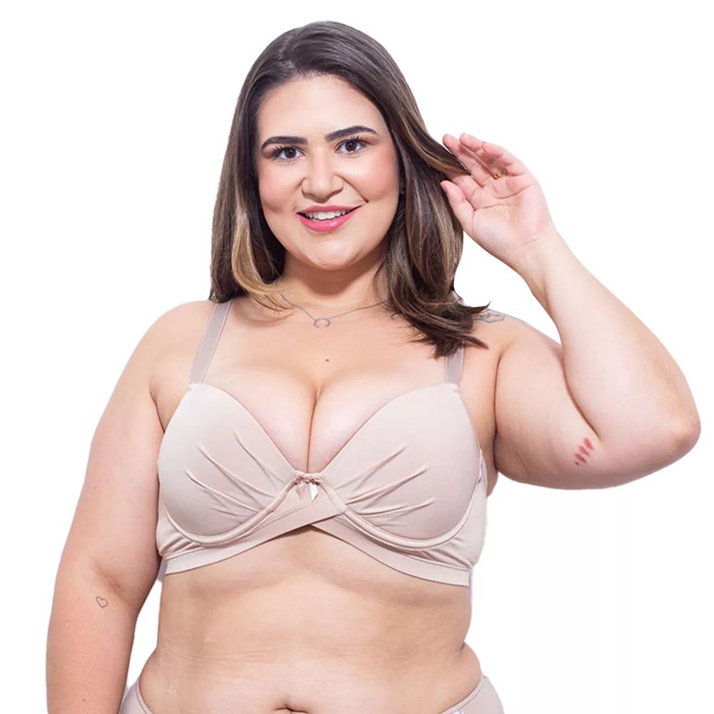 Sutiã com Base Cruzada Plus Size Hot Love