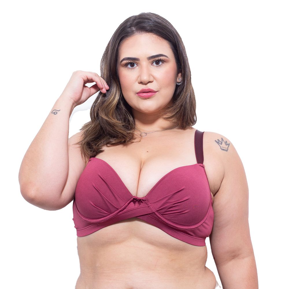 Sutiã com Base Cruzada Plus Size Hot Love