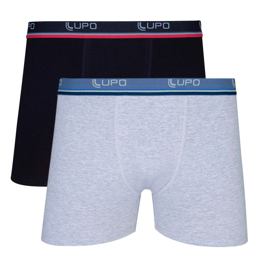 Kit Cueca Boxer em Algodão com 2 Unidades Lupo