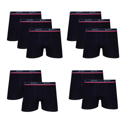 Kit Cueca Boxer Algodão 10 Unidades Lupo