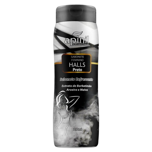 Sabonete Íntimo Feminino Refrescante de Halls Preto 200ml Apinil Cosméticos