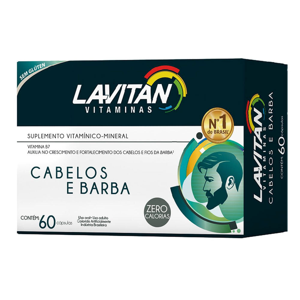 Lavitan Suplemento Vitaminico para Cabelos e Barba 60 Cápsulas Cimed