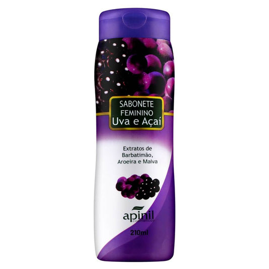 Sabonete Íntimo Feminino Aroma de Uva e Açai 200ml Apinil Cosméticos