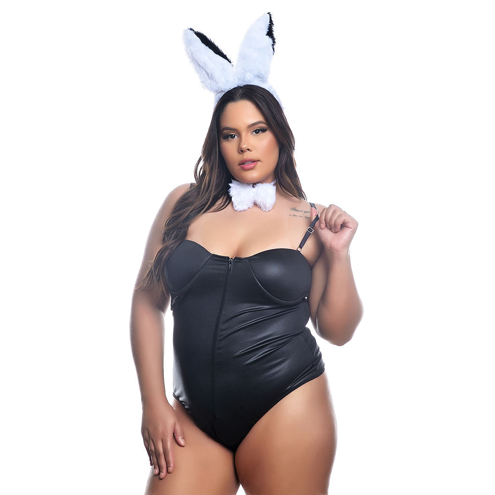 Fantasia Coelha Playboy Plus Size Pimenta Sexy