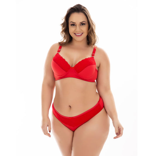 Conjunto Cris Plus Size com Detalhes em Renda Patitex