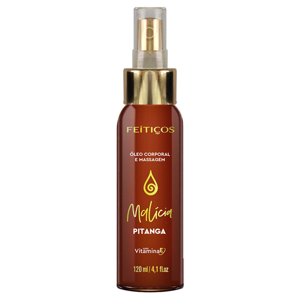 Malícia Óleo Corporal e Massagem em Spray Fragrância Pitanga 120ml Feitiços Aromáticos