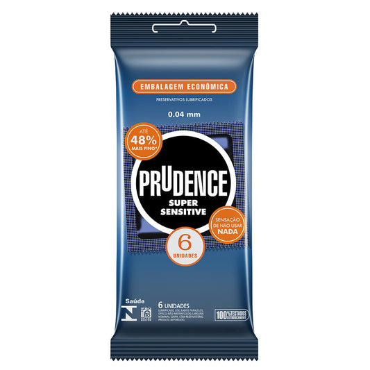 Preservativos Super Sensitive com 6 unidades Prudence