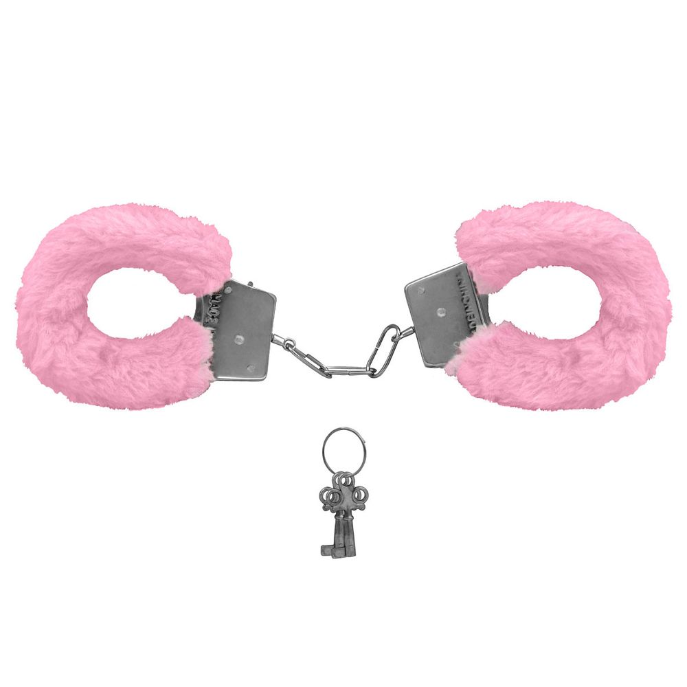 Algema de Metal Pelúcia Revestida Fur Love Cuffs Sexy Import