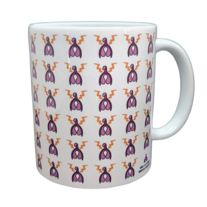 Caneca em Porcelana Ícones de Clitorís 325 ml Meu Clitoris, Minhas Regras