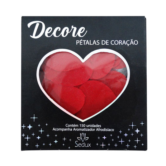 Pétalas de Coração Decore em Cetim com Aromatizador Afrodisíaco 150 unidades Sedux