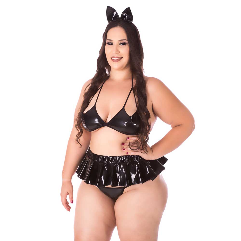 Fantasia Gatinha Plus Sexy Plus Size Hot Flowers