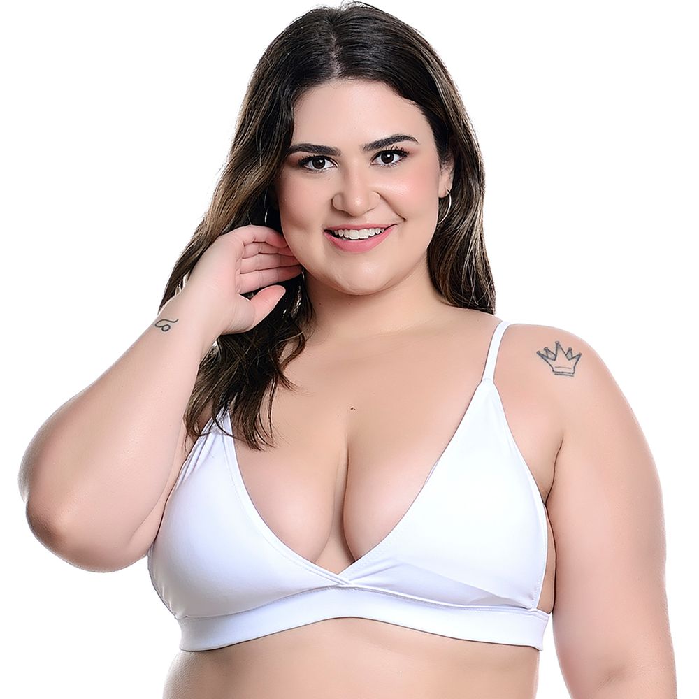 Top Alcinha Regulável em Microfibra Plus Size Hot Love