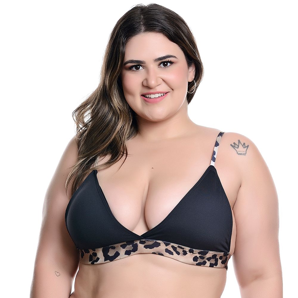 Top Alcinha Regulável em Microfibra Plus Size Hot Love