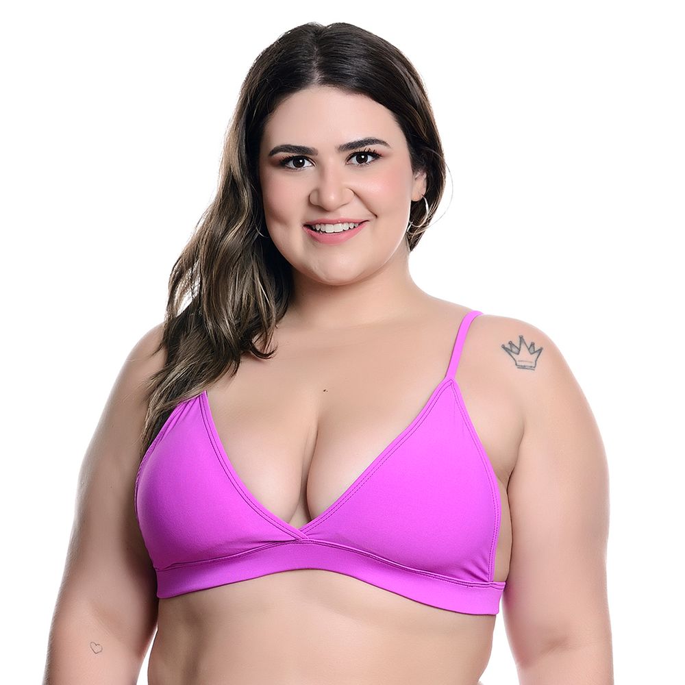 Top Alcinha Regulável em Microfibra Plus Size Hot Love