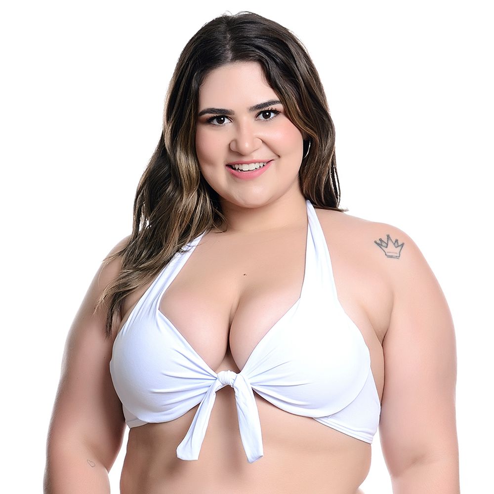 Sutiã Biquíni Lacinho Frente Única em Microfibra Plus Size Hot Love