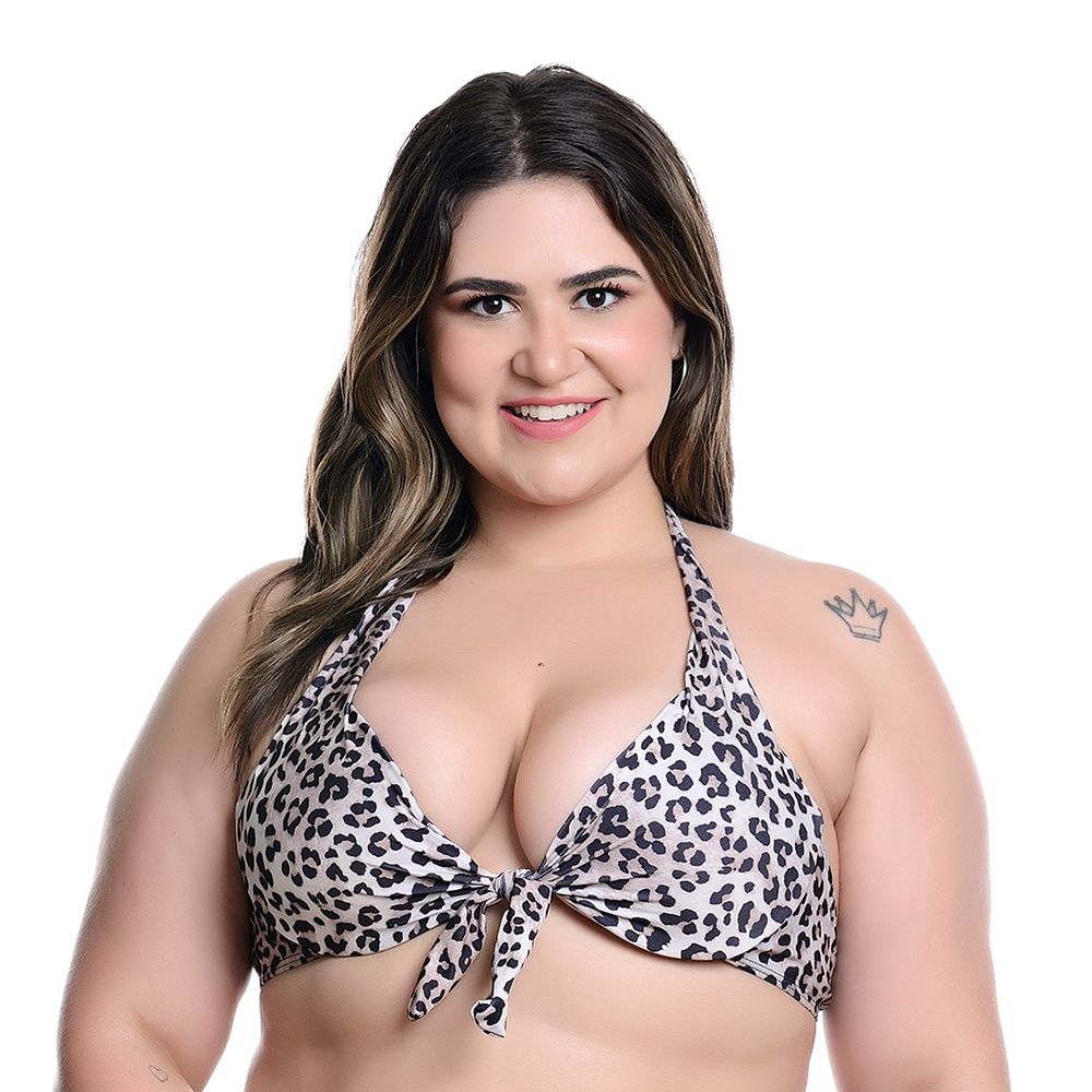 Sutiã Biquíni Lacinho Frente Única em Microfibra Plus Size Hot Love