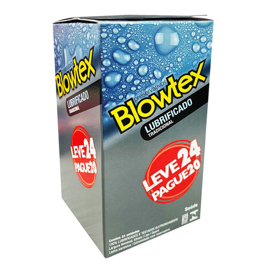 Preservativos Lubrificados Tradicional Leve 24 Pague 20 Unidades Blowtex