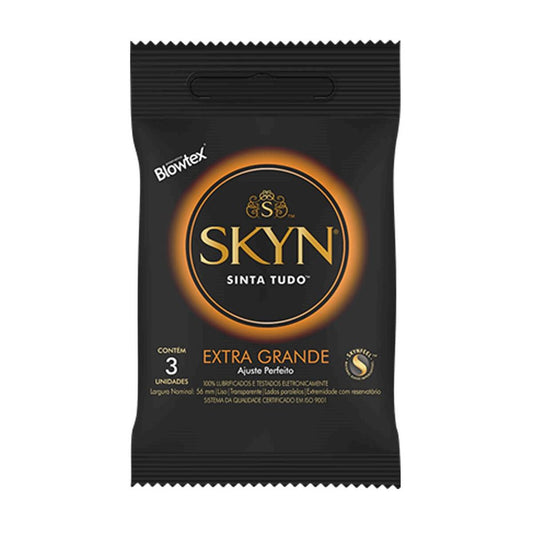 Preservativos Skyn Extra Grande Ajuste Perfeito com 3 unidades Blowtex