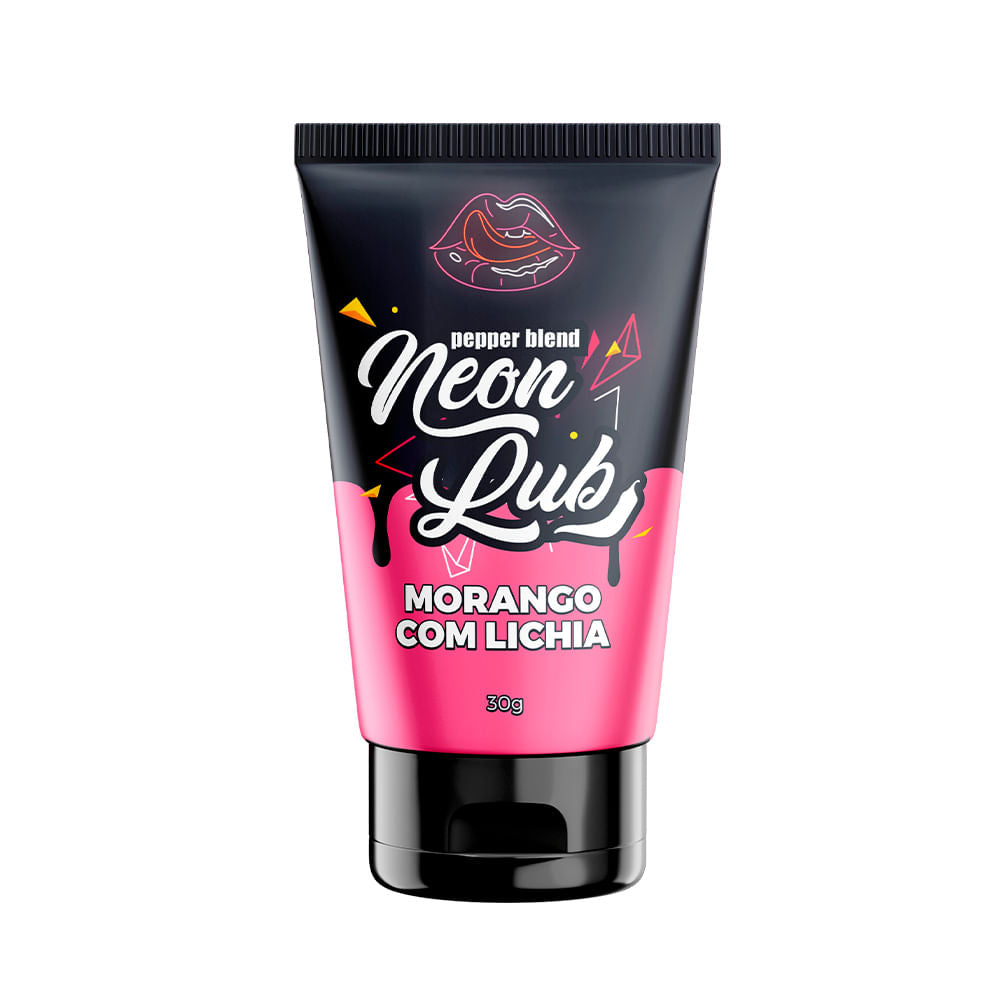 Neon Lub Gel Comestível Brilha em Luz Negra 30g Pepper Blend