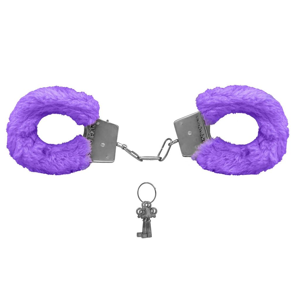 Algema de Metal Pelúcia Revestida Fur Love Cuffs Sexy Import