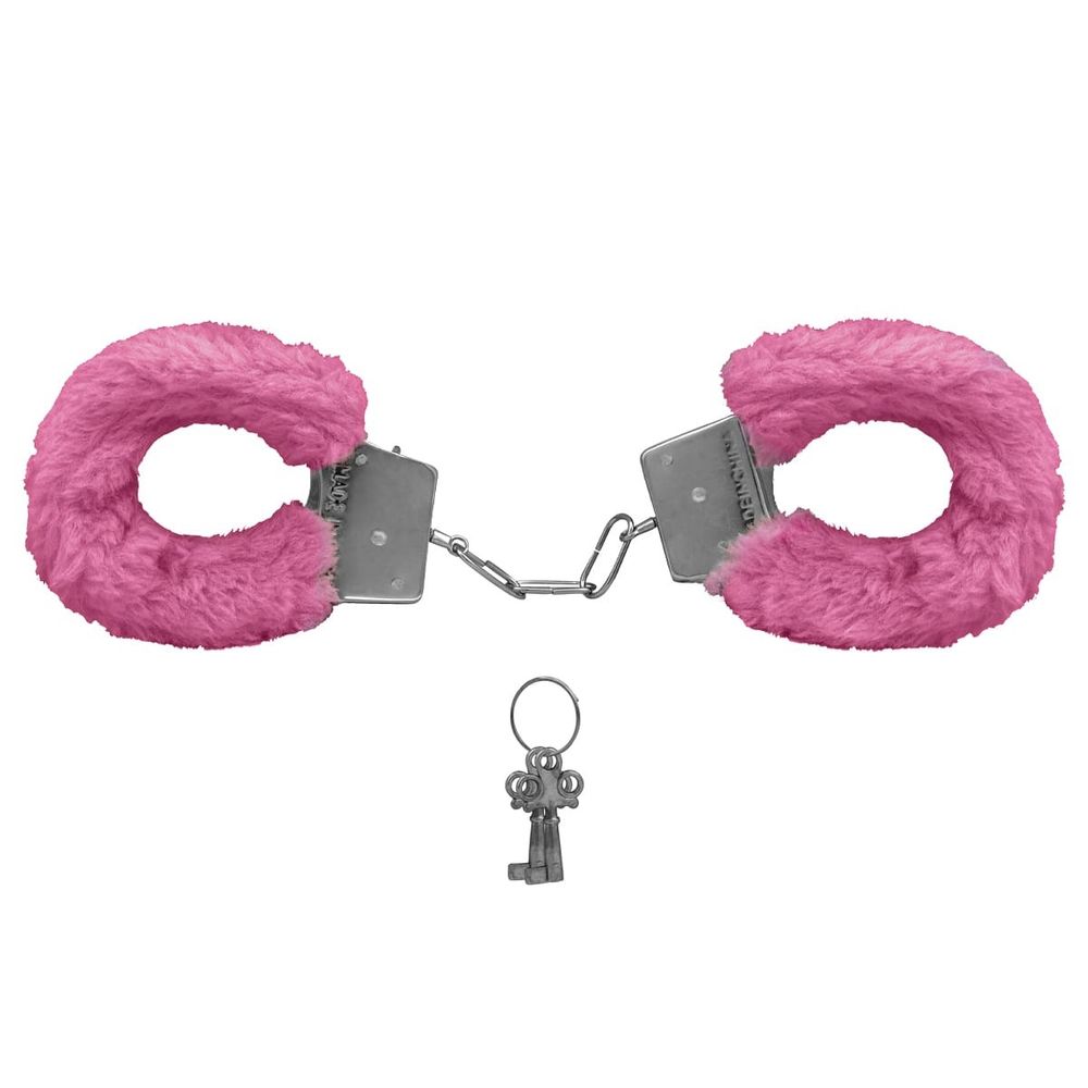 Algema de Metal Pelúcia Revestida Fur Love Cuffs Sexy Import