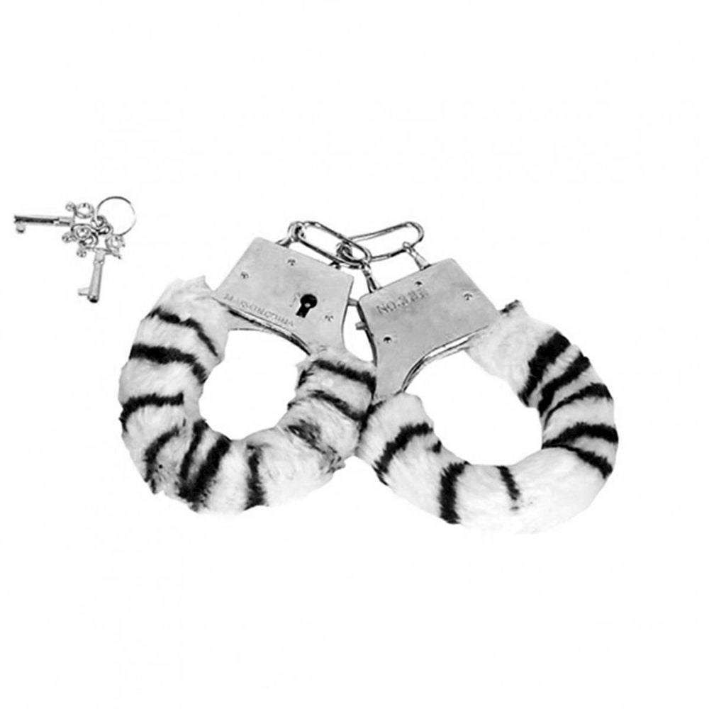 Algema de Metal Pelúcia Revestida Fur Love Cuffs Sexy Import