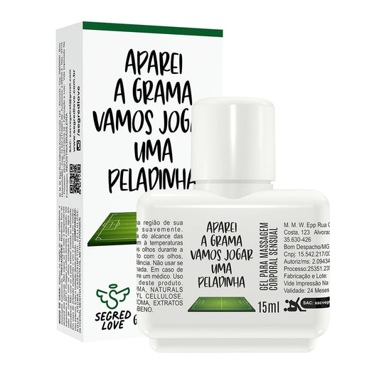 Aparei a Grama Vamos Jogar uma Peladinha Gel Adstringente com Tatuagem Temporária 15ml Secred Love